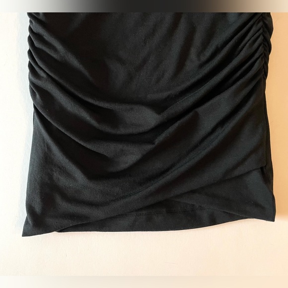 Banana Republic Black Ruched Soft Knit Bodycon Mini Skirt Size XS - Picture 2 of 15